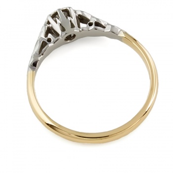 18ct gold & Platinum Diamond Ring size L